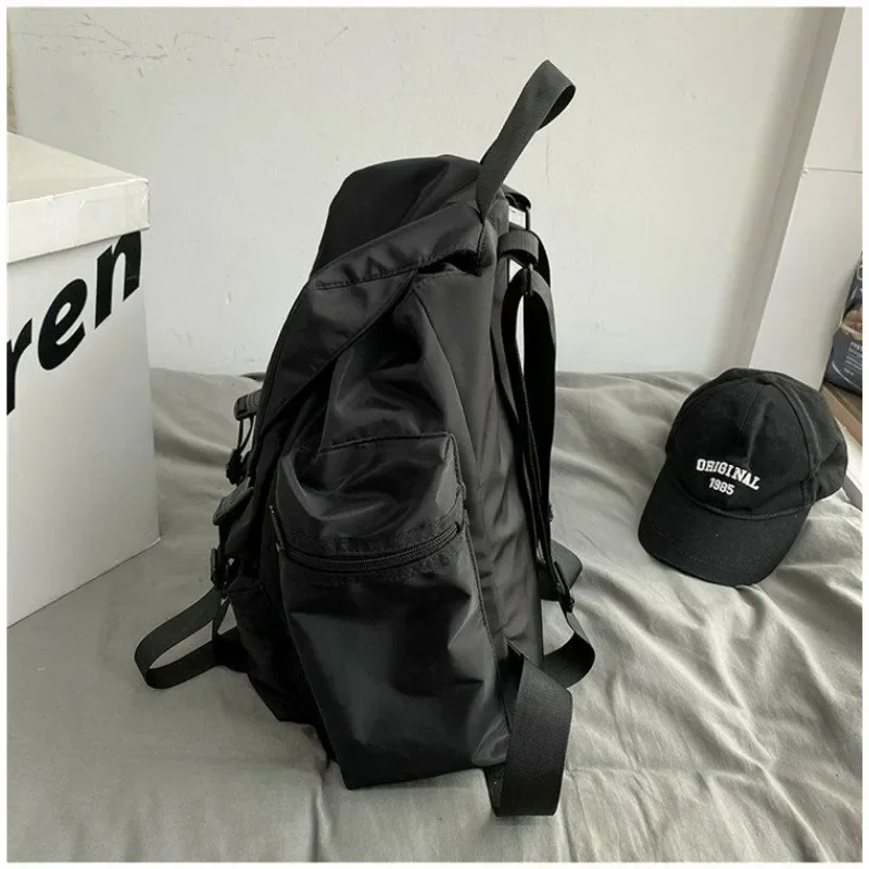 2024 New Men Black Backpack Large Capacity Sports Trend Travel Package Fashion Workwear Bag Boy High School Student SchoolBag