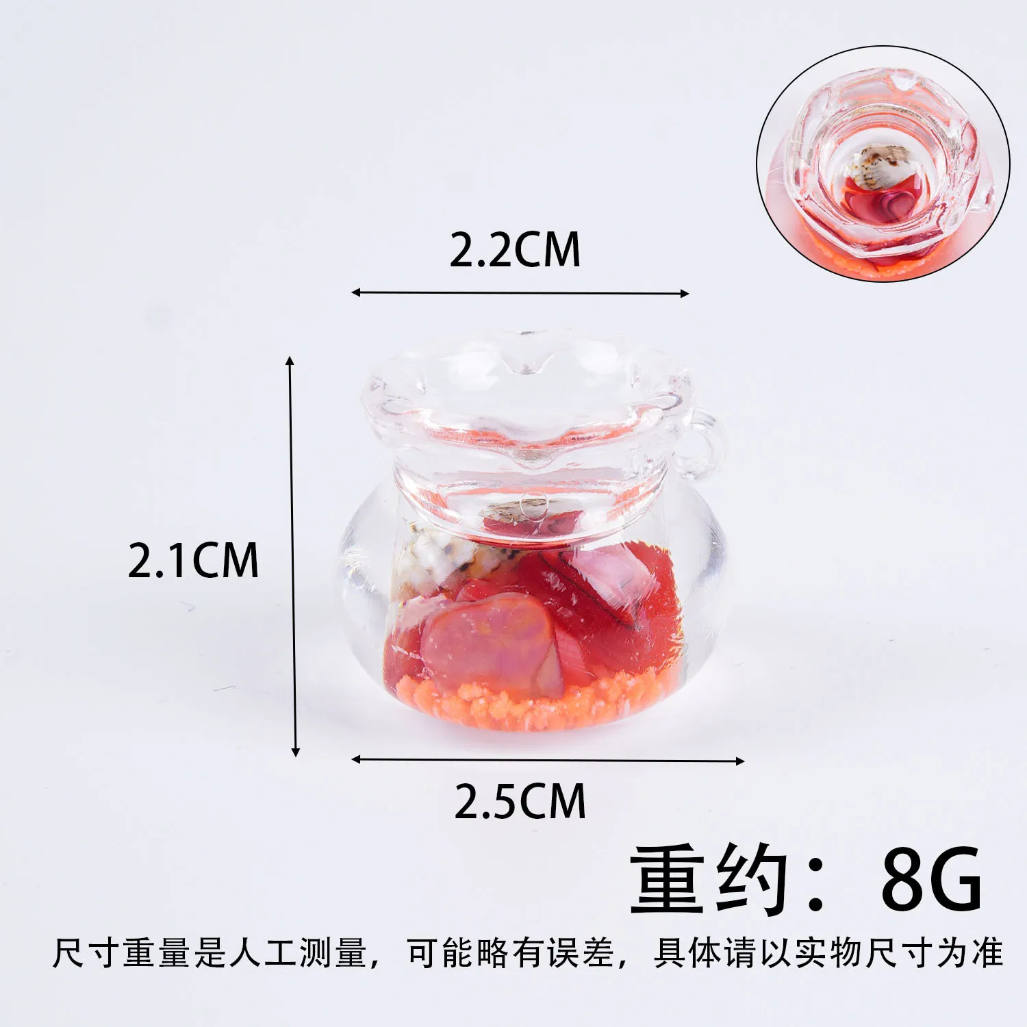 Mini Fish Tank Model Dollhouse Aquarium Conch Accessories Realistic Micro Scene Keychain Miniature Ornament Desktop Decor Props