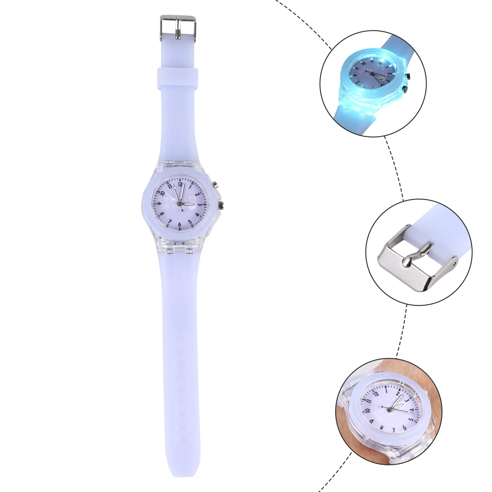

Rabbit Children's Watch Cartoon Luminous Design Adjustable Silicone Band Comfortable Kids Watch Birthday Christmas Gift