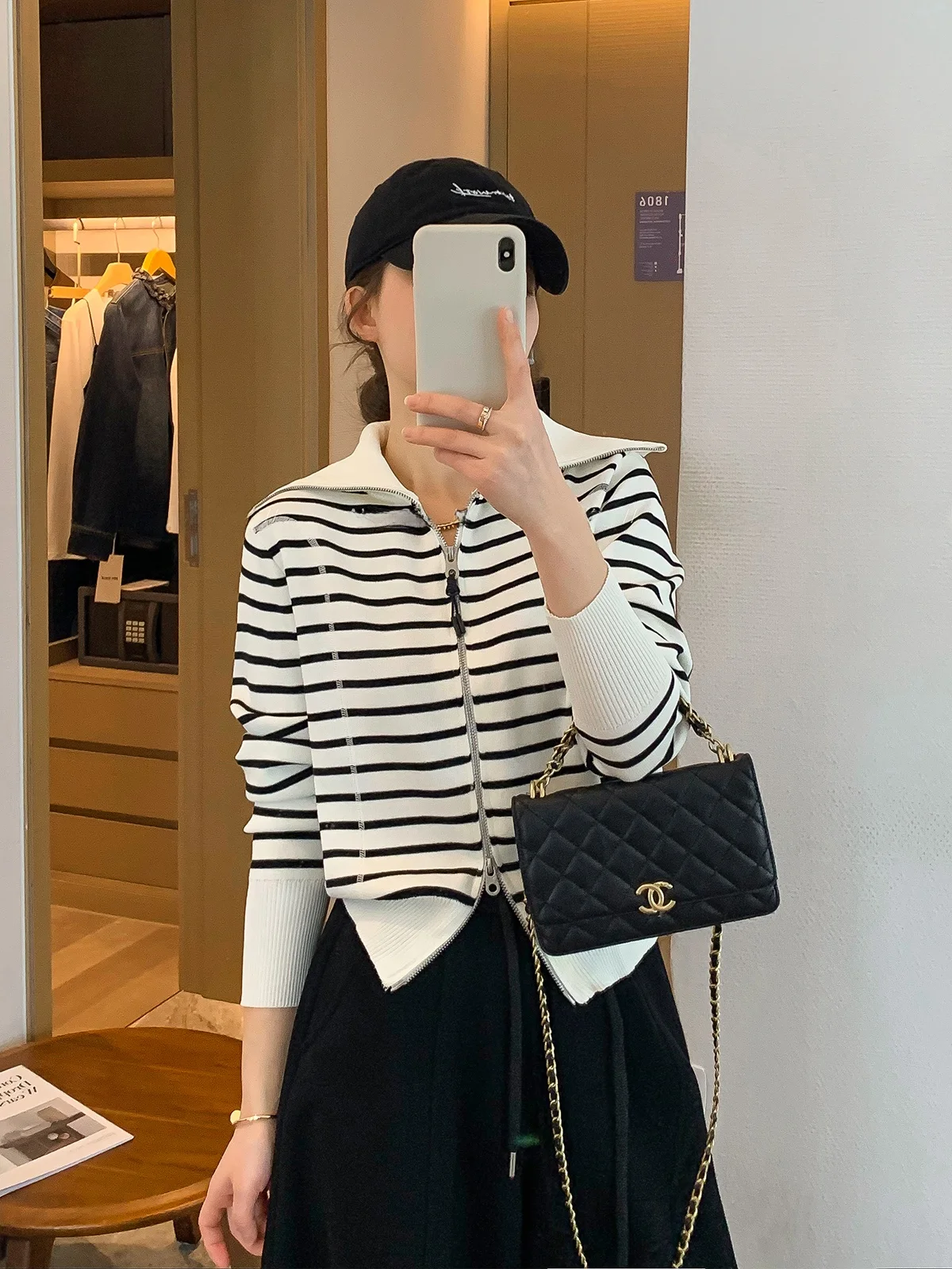 

Женский кардиган Love Devil Fi с длинными рукавами, отложным воротником, в полоску, из облачного трикотажа, весенняя новинка, универсальный топ в корейском стиле