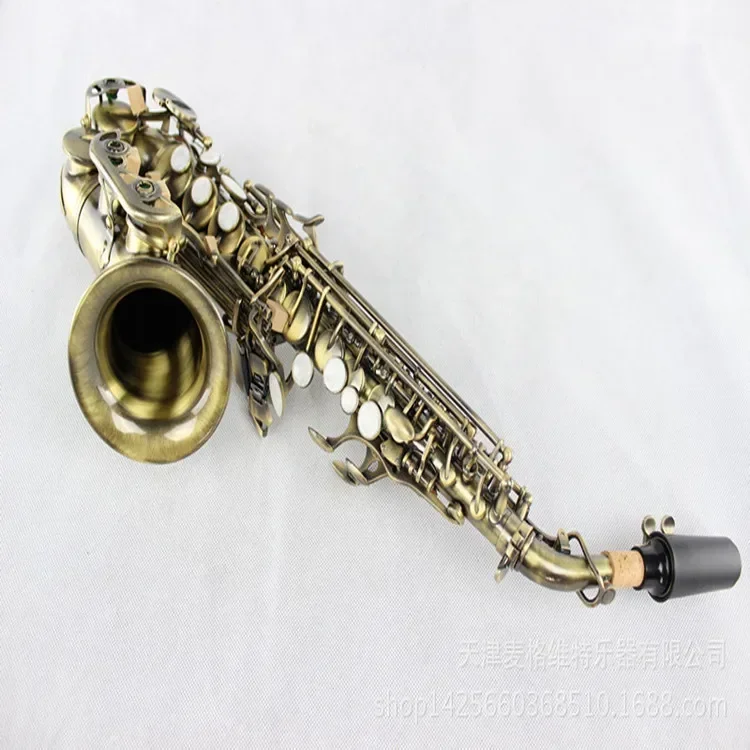 Magvit MSS-510S Lower B Bend أداة الساكسفون عالية النبرة للأطفال سطح تقليد برونزي #3