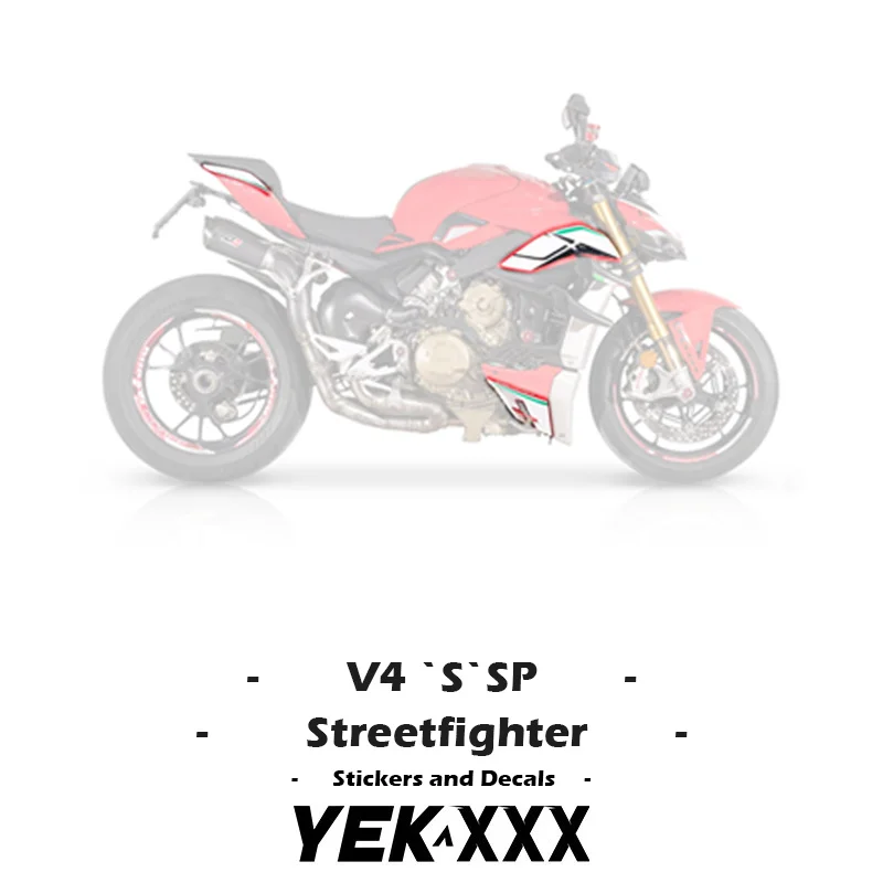 For Ducati Streetfighter V4 V4S V4SP CORSE Fairing Shell Sticker Decal Design Full Car Sticker Decals