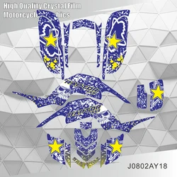 Full Graphics Decals Stickers Motorcycle Background Custom Number Name for YAMAHA RAPTOR 660 660R