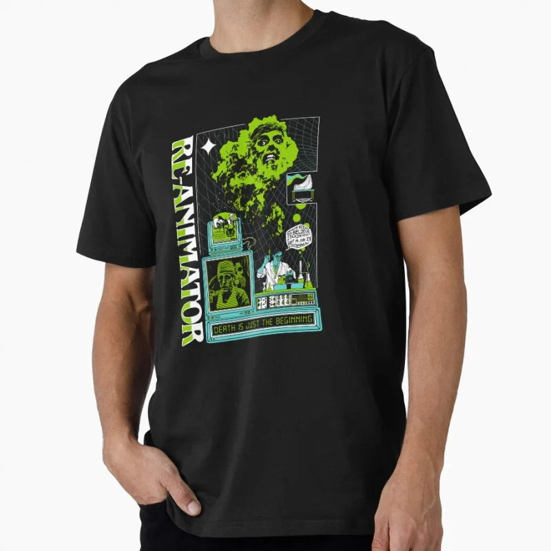 Toxic Film Doctor Re Animator 1985 Retro zombie horror movie Scary Halloween Gift T shirt for men Large size Tops print clothes