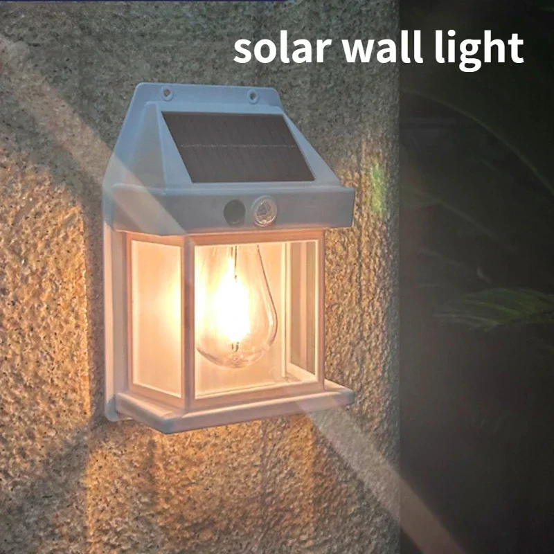 

Outdoor Solar Wall Light Human Induction Three Mode Rain Proof and Sun Proof LED Garden Villa Lighting Wall Lamp