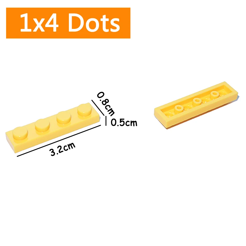 

Thin Plate 1x4 Dots Building Blocks 50PCS 1*4 Figures Bricks MOC Assemble Particles 3710 DIY Educational Creative Toy