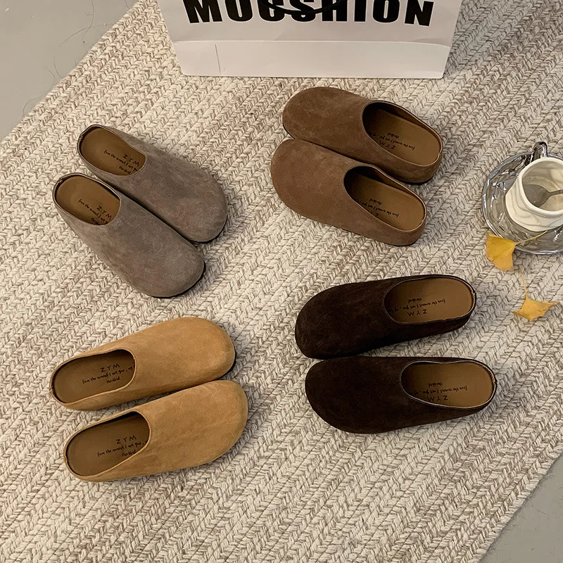 

Женские весенние уличные кожаные туфли-слипоны Birkenoes с внутренней танкеткой, маленький размер, корейский стиль