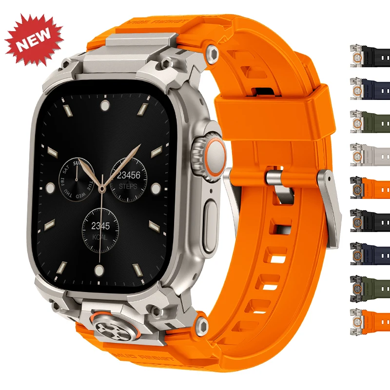 

Силиконовый ремешок для Apple Watch Ultra3 2 1 49 мм, сменный роскошный спортивный ремешок для Iwatch Series Ultra2, 49 мм, аксессуары для браслетов