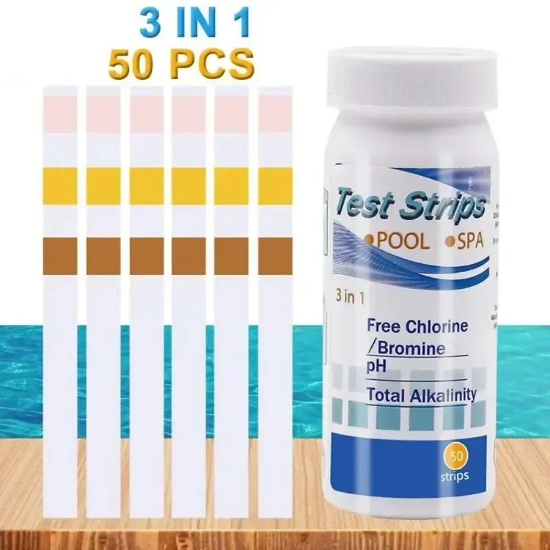 Hot Sell Chlorine PH Test Strips SPA Swimming Pool Aquarium Fish Tank Water Tester Paper Residual Chlorine PH Value Alkalinity H