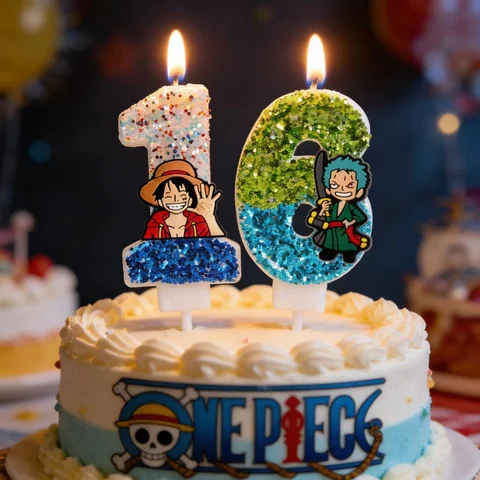 Vela Temática de One Piece con Número