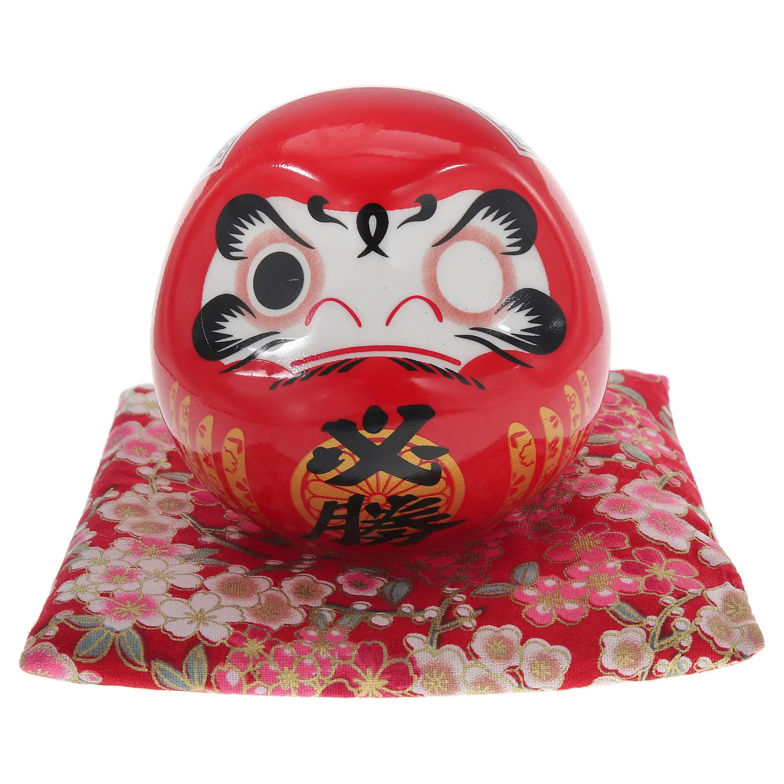 Classic Japanese Ceramic Wealth Mascot Smooth Finish Bright Color Exquisite Craftsmanship Home Office Decor Car Interior