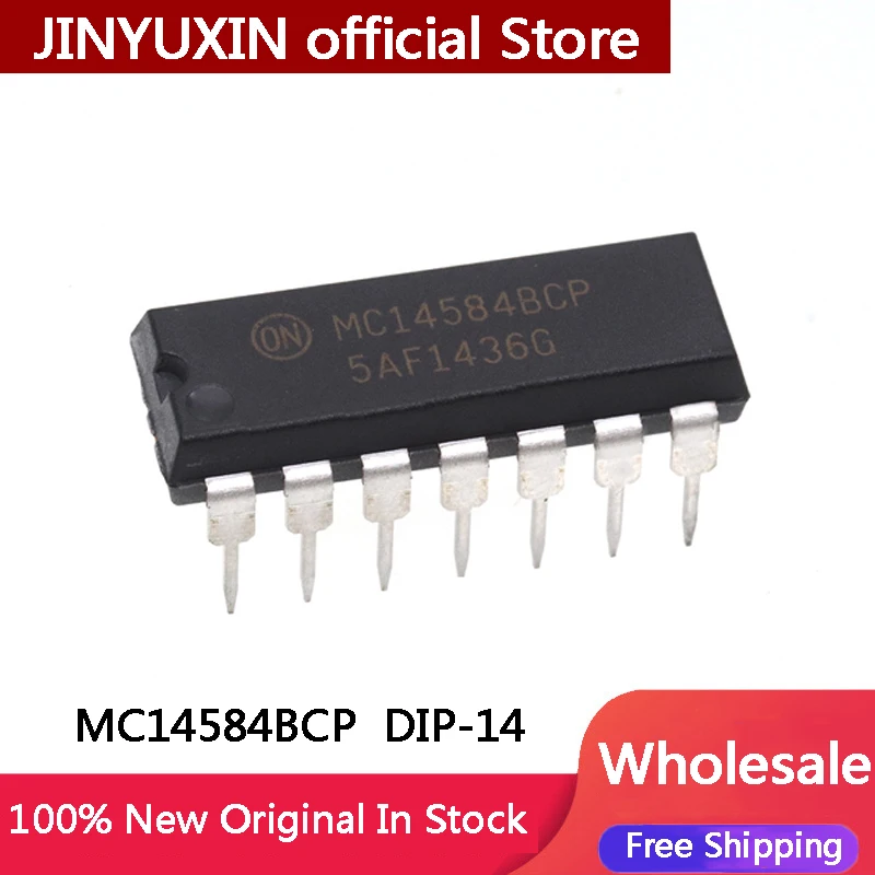 10Pcs New Original Import MC14584BCP MC14584 DIP-14 Inverting Schmitt Trigger IC Chip Stock Wholesale