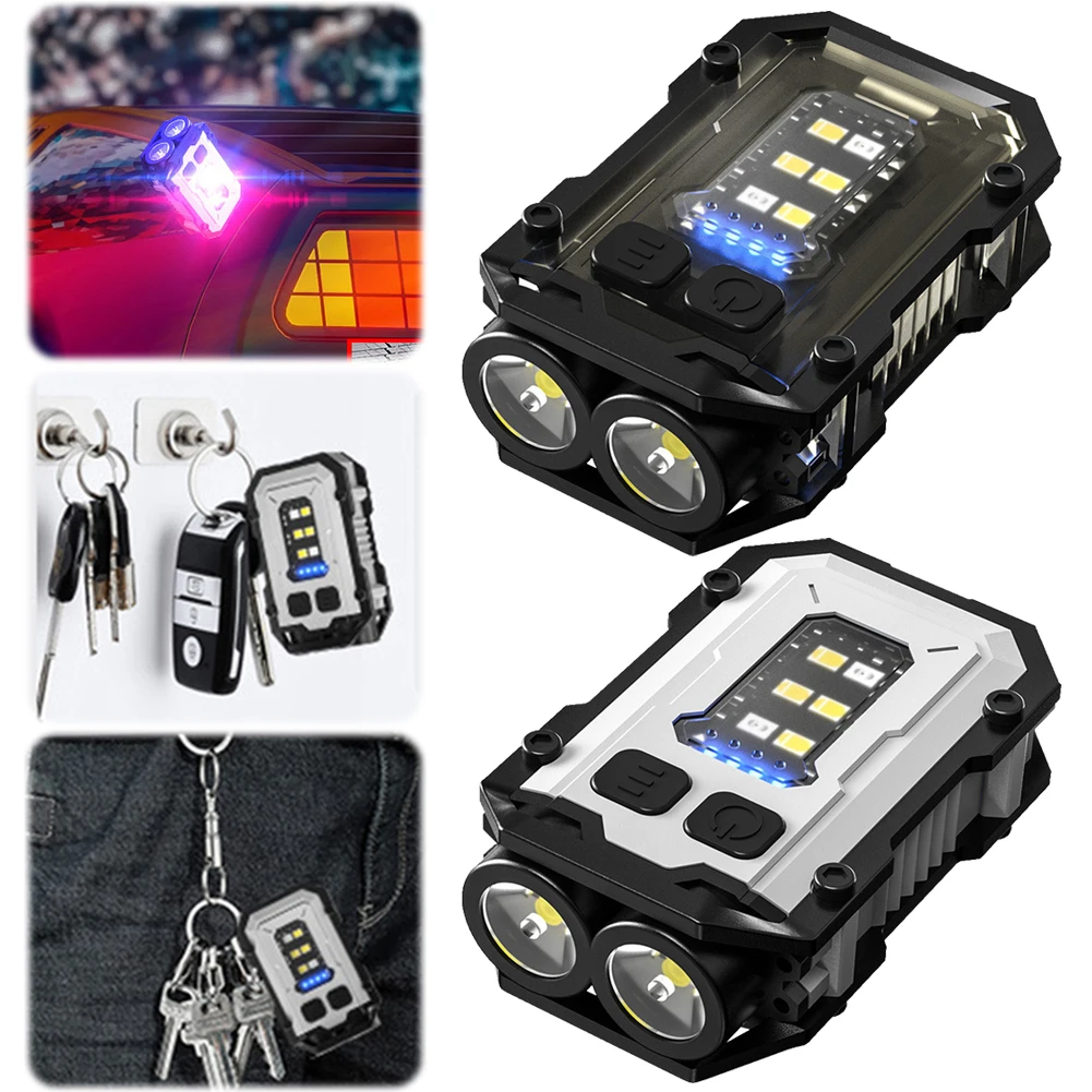 High Bright Flashlight 300mAh Super Bright Torch Power Display Emergency Work Light Multifunctional for Camping Fishing Walking