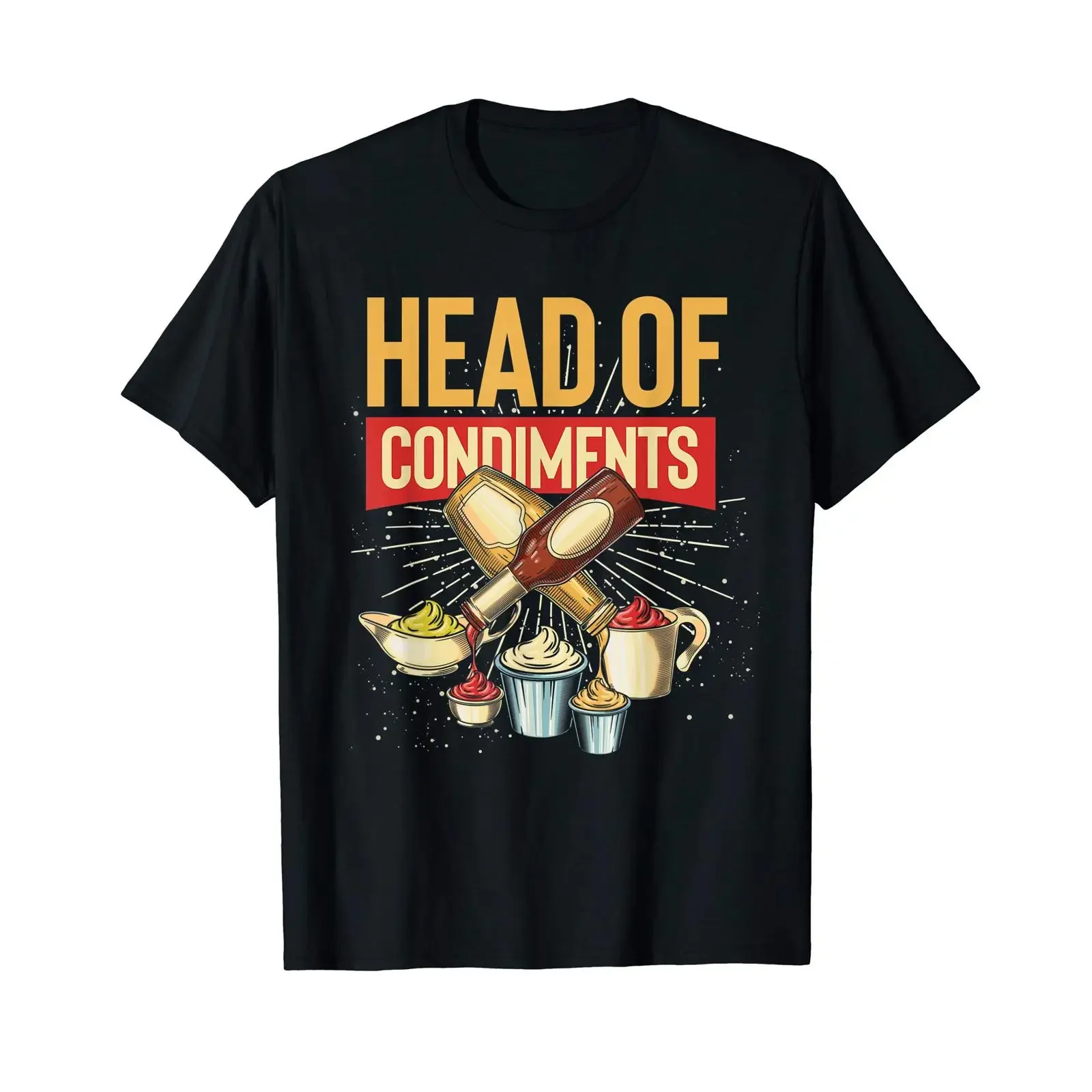 Barbecue Sauce For Fans Of Smoked Meat BBQ T Shirt Black S vintage Washed Stylish streetwear Soft Stretched homme graphic