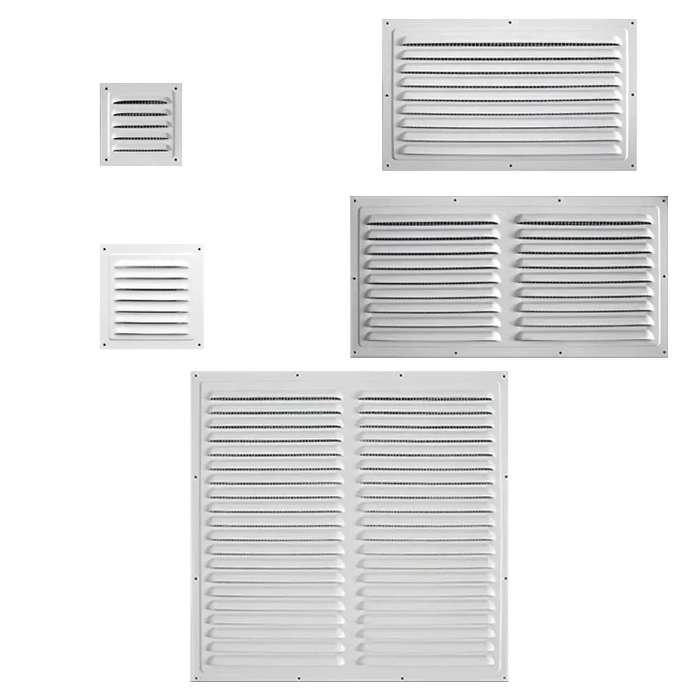 Air Vent Grille Ventilation Cover Metal Square Vent Insect Screen Cover Vents Plate Louver Air Outlet Insect Screen Cover