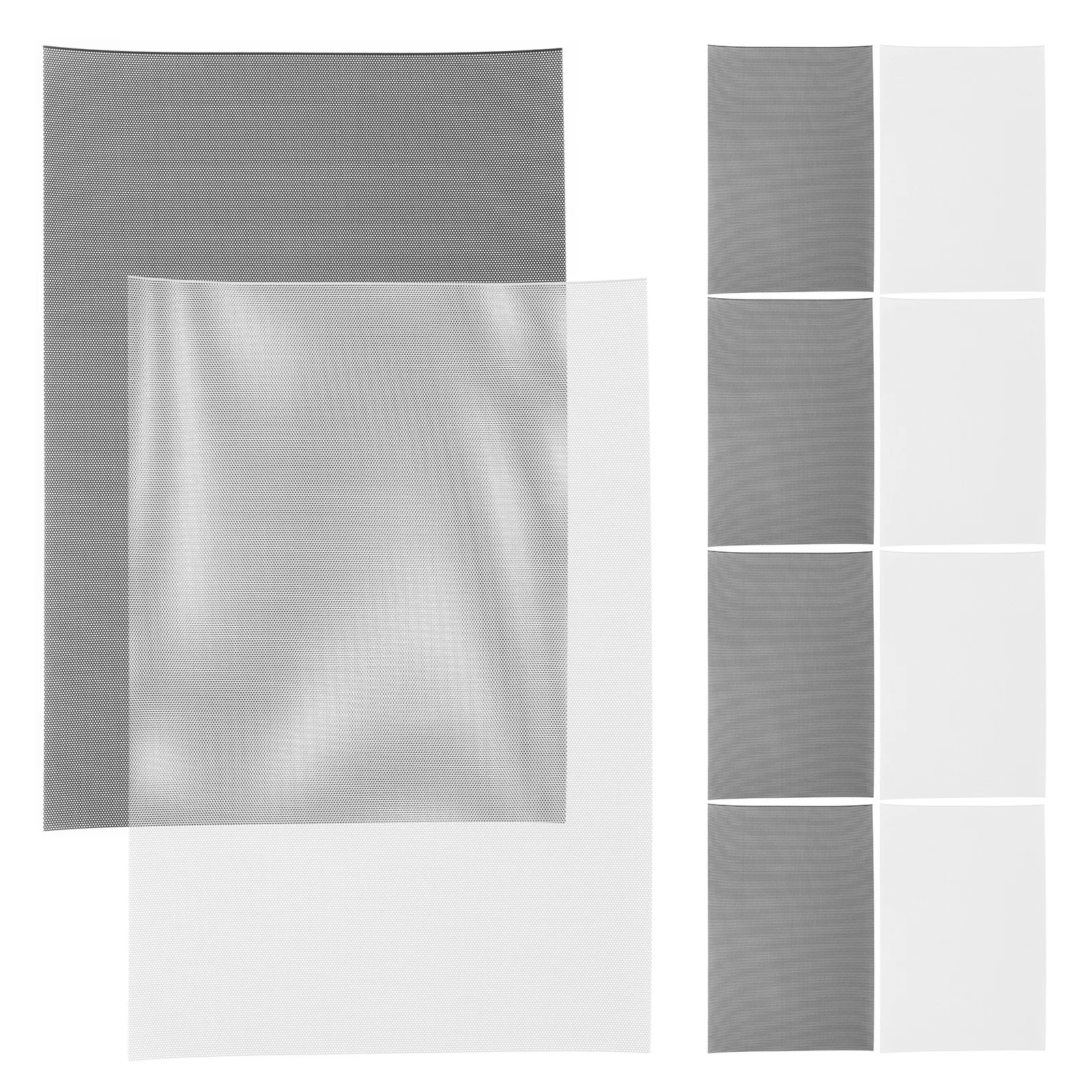 マスク用アイメッシュシート10枚 - 0.5mm防水印刷可能PVCメッシュ生地、DIYファーシュートアイ、コスプレ衣装製作に