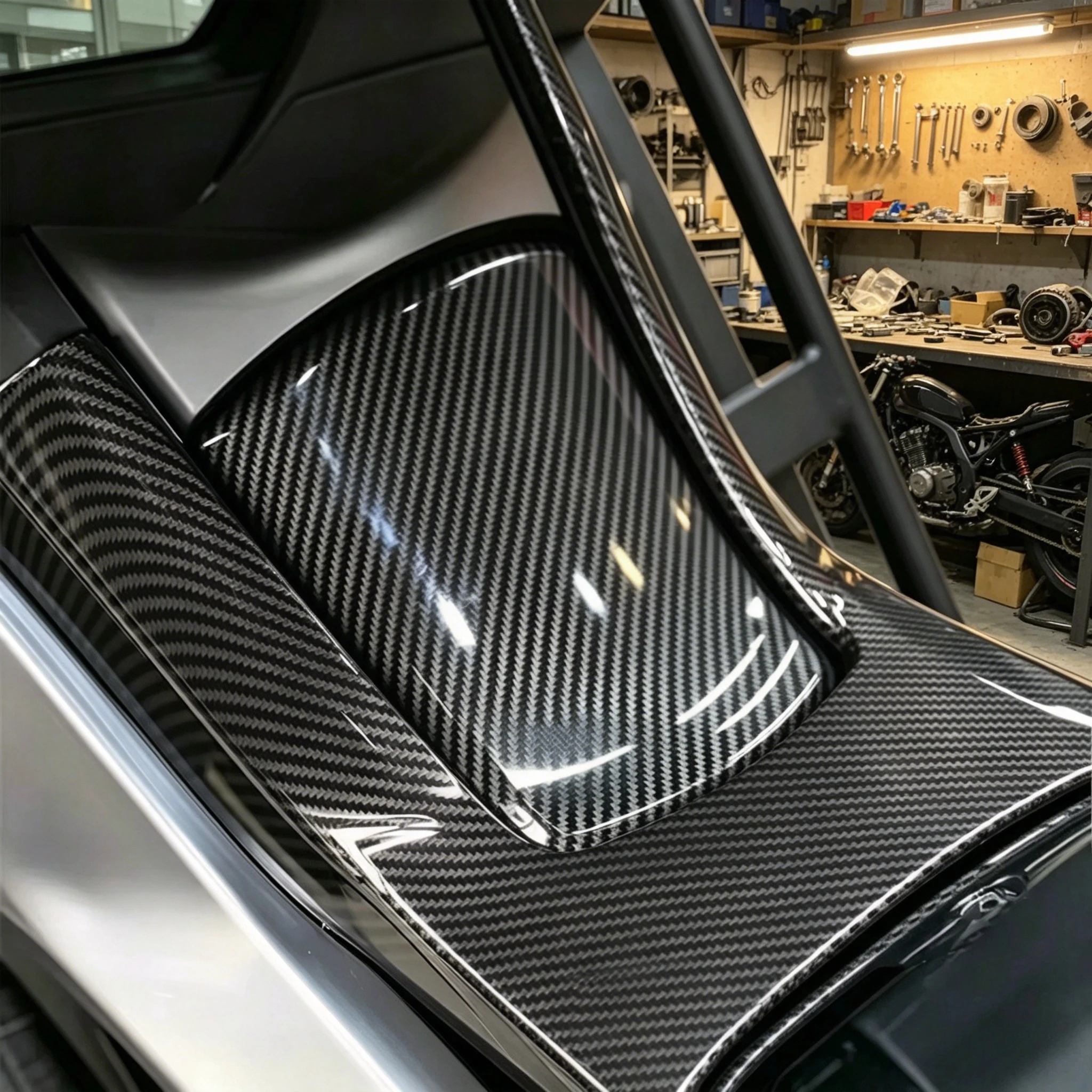 Carbon Fiber Pattern Fuel Tank Cover Protector, Suitable For Yamaha 2025 3rd Gen NMAX155 V3 Motorcycle