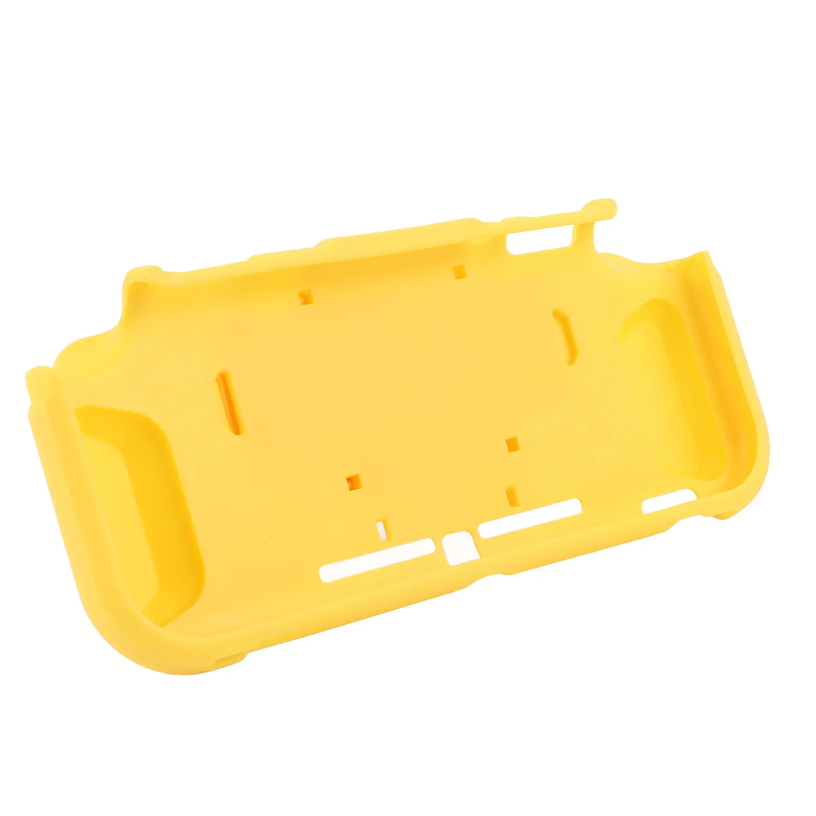 Capa protetora para switch lite, corte preciso, à prova de choque, resistente a arranhões, tpu, capa para console de jogos com suporte, amarelo