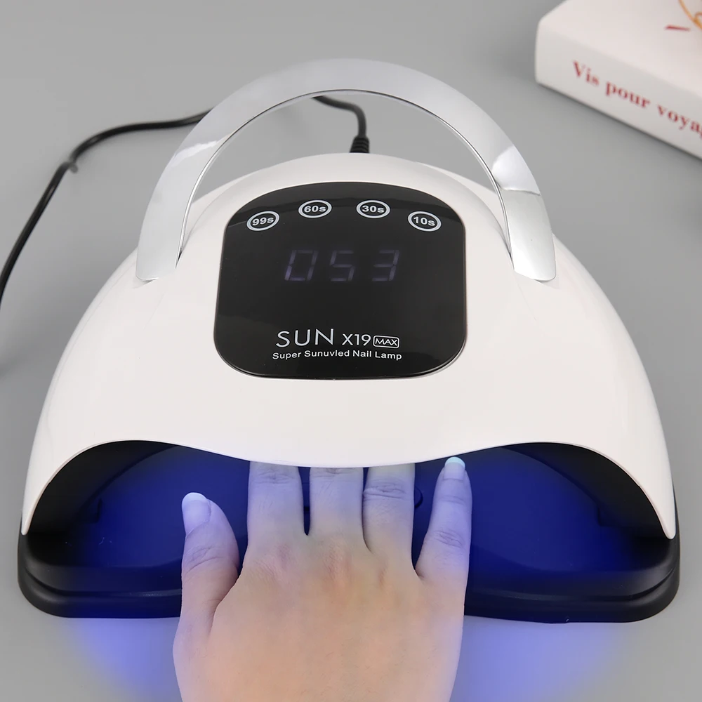 

SUN X19 72LEDs Powerful Nail Drying Lamp Nail Dryer For Drying UV Gel Polish Smart Sensor Portable Handle Design Nail Light