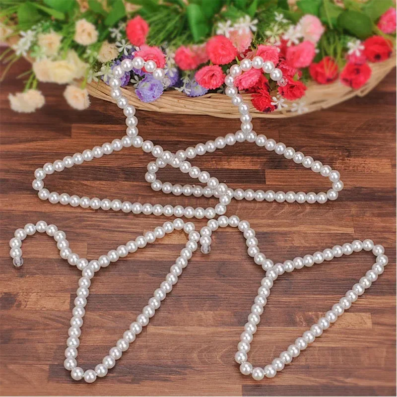 3PCS Factory Price Baby Clothes Hangers Kids Pearl Plastic Hanger Pet Dog Clothes Rack Wardrobe Storage Child Clothing Organizer