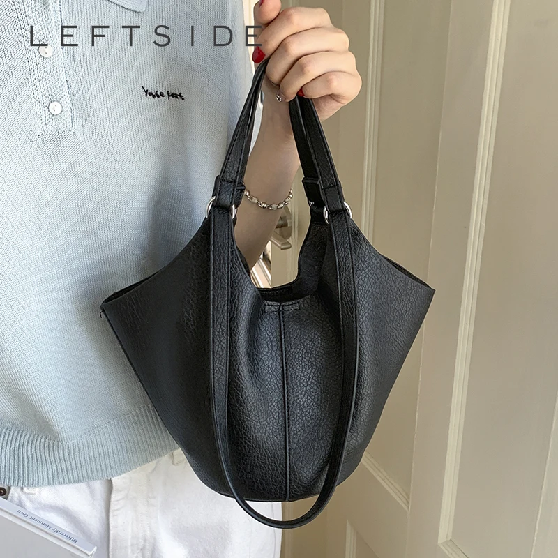 

Левая сторона, маленькие сумки на плечо из искусственной кожи для женщин, новинка 2023 года, трендовая женская сумка через плечо ​ Сумки-ведра Ретро-сумки и кошельки