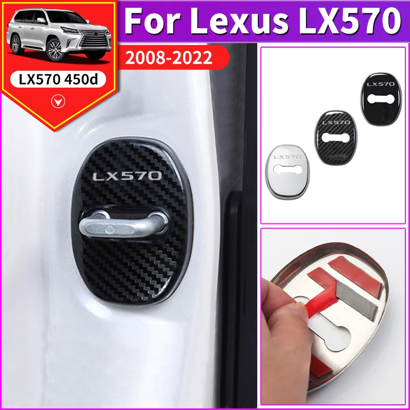 

For Lexus 570 LX570 LX450d 2008-2022 Stainless steel Door Lock Protective Cover Interior Modification Accessories