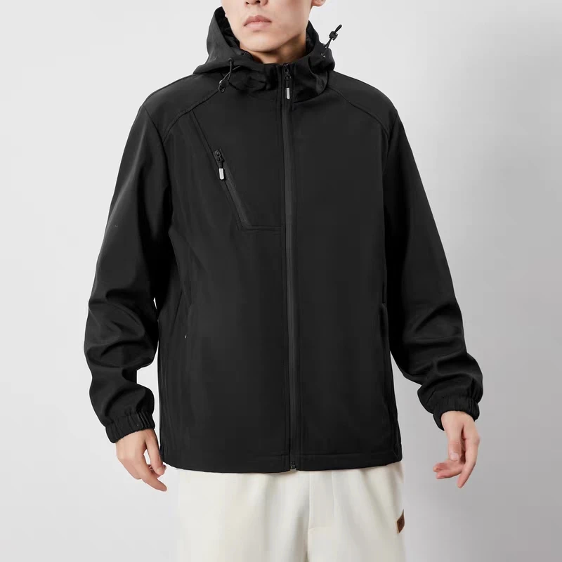 

EiAO Windbreaker Hooded Men Oversized Loose Fit Waterproof Outdoor Jackets Casual Sport Coat for Hiking Camping Fishing 2025