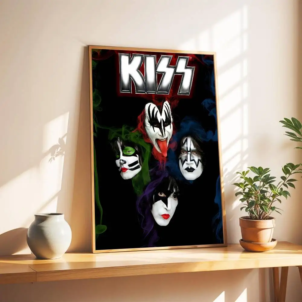 Vintage Heavy Metal Kiss Band Poster High Quality Print Waterproof Wall Art Sticker For Bar Living Room Decor Gift view 6