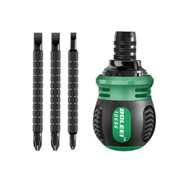 Quality Ratchet Screwdriver Set Multifunctional Adjustable Magnetic Drill Bits Cross Shaped Plum Blossom Screwdriver Tool