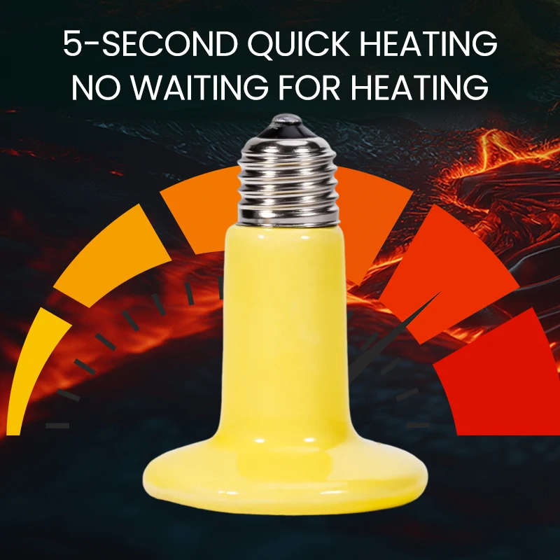 Pet Ceramic Heating Lamp Far Infrared Heat Bulb Pet brood Box Thermal Lamp 220V 25W 50W 75W 100W 150W 200W Lamp for Poultry