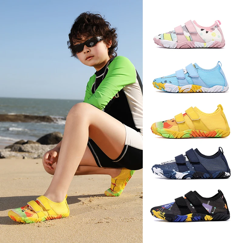 

Детская обувь для воды, летняя пляжная обувь для ходьбы босиком, противоскользящая обувь для мальчиков и девочек, пляжные сандалии, детские кроссовки для пляжа и реки