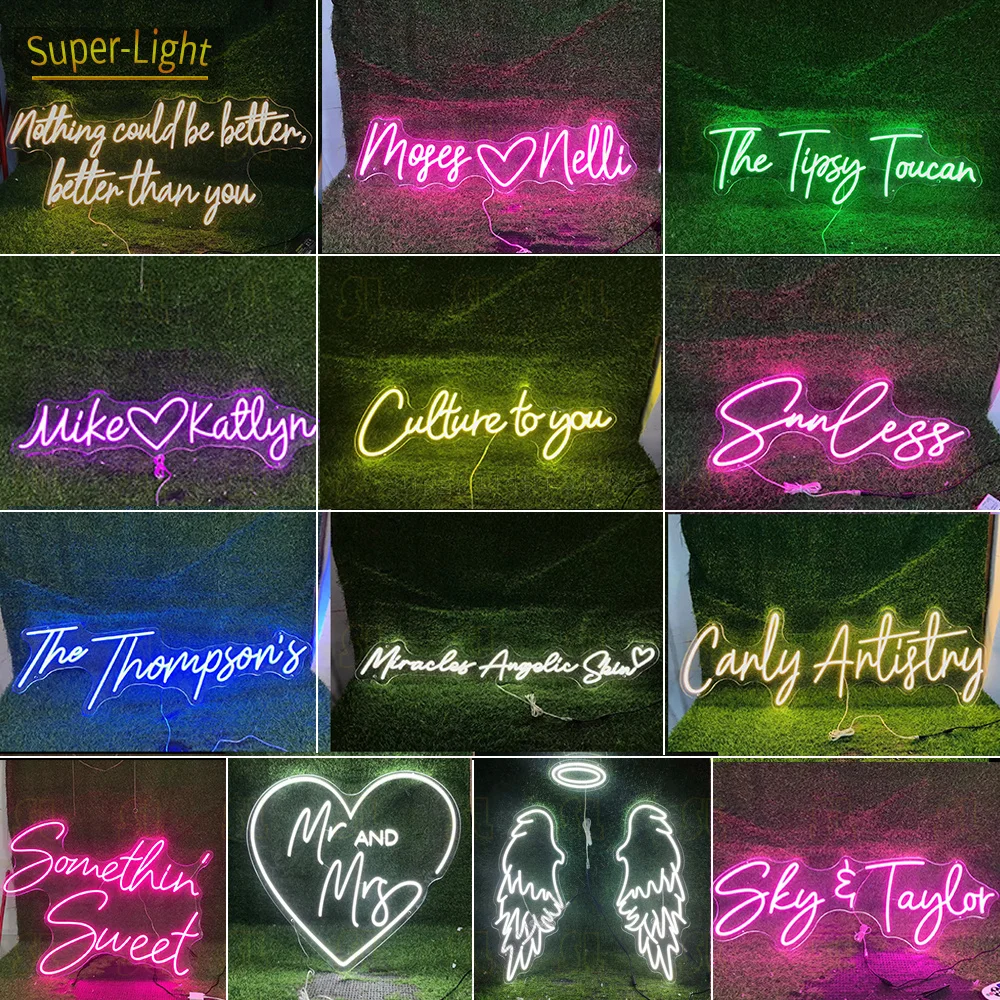 Kustom papan Neon LED dipersonalisasi untuk dekorasi rumah, pernikahan, tanda Bar, hadiah, pesta, logo perusahaan, Neon Bisnis