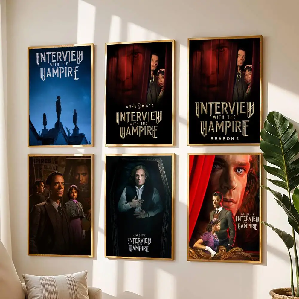 tv series I-Interview with the Vampire-E Painting Calligraphy Boho Botanical Decor for Living Room  Elegant Home Style