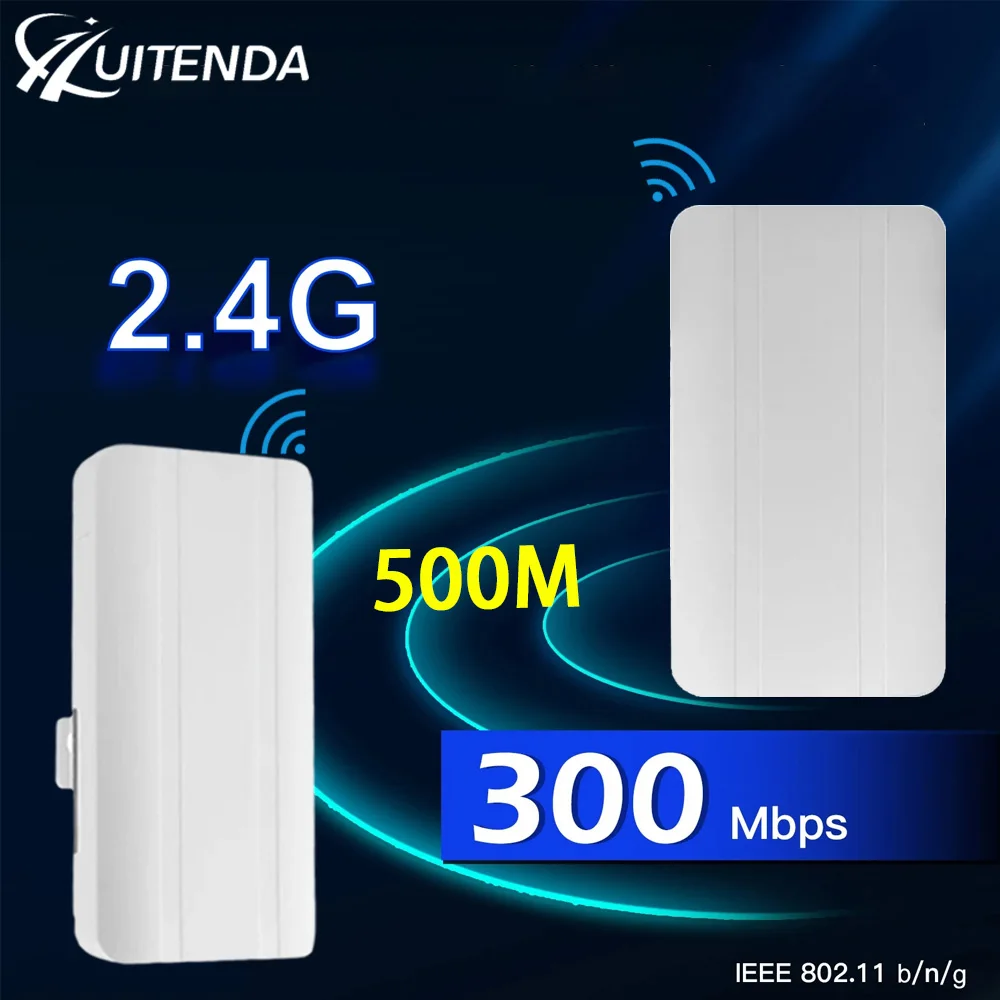 huitenda-24g-wireless-bridge-300mbps-wifi-outdoor-cpe-ptp-long-range-repeater-extender-ip65-waterproof-ap-point-to-point-500m
