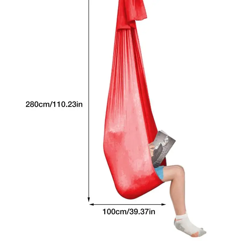 Funny Kids Hammock Chair Swing Elastic Sensory Yoga Hammock Swing Hammock Chair Bedroom Pod Swing For Kids Indoor Outdoor Toys