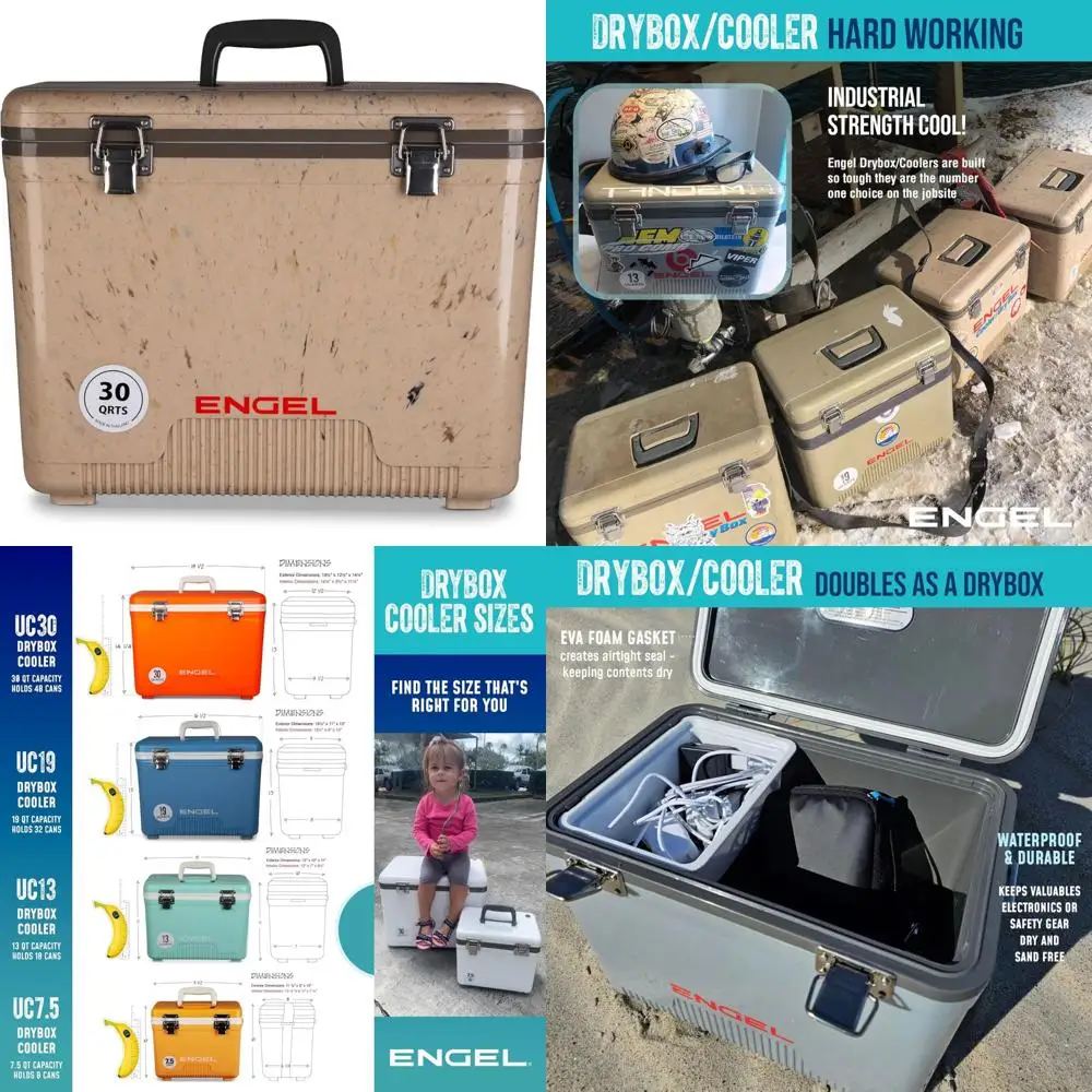 

Герметичный герметичный сухой ящик-холодильник, 30-литровый ланч-бокс с твердым корпусом для приключений на открытом воздухе и хранения продуктов питания