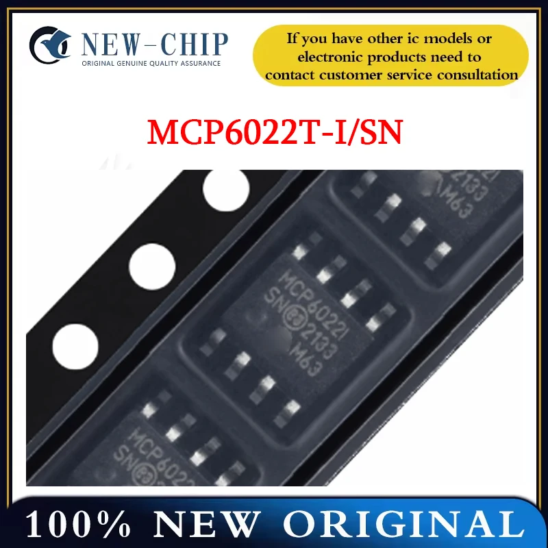 2PCS-50PCS/LOT MCP6022T-I/SN SOIC-8 10MHz dual operational amplifier chip New original  Screen printing MCP6022I