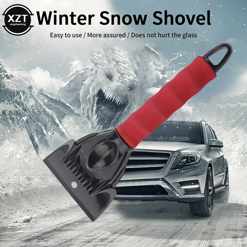 Car Ice Scraper Windshield Ice Breaker Quick Clean Glass Brush Snow Remover Tool Auto Window Winter Snow Brush Shovel