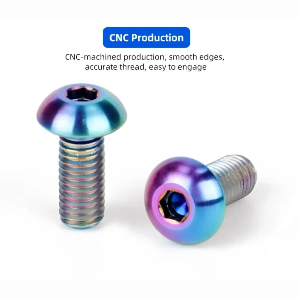 M5x12 Titanium Bolt TC4 Titanium Ultralight Weight Bicycle Braking Disc Screws T25 Torx TC4 Ti Screws Disk Brake Assembly - view 5