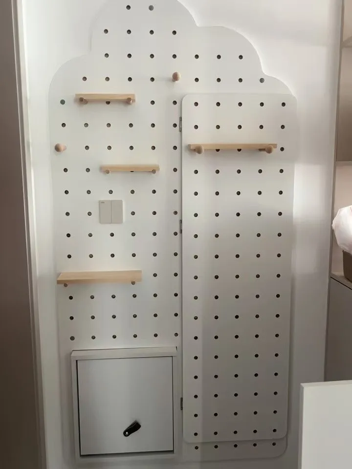 Home folding shoe changing stool hole board integrated door shoe cabinet