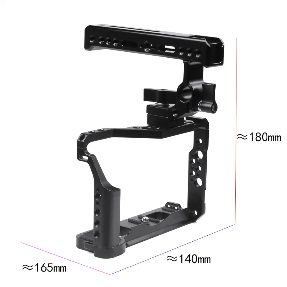 Aluminium SLR Kamera Käfig für Fujifilm X-T3 /XT3/XT2 /X-T2 DSLR Rig Schutzhülle Abdeckung mit Top griff Grip Kalten Schuh Montieren – Detail 14