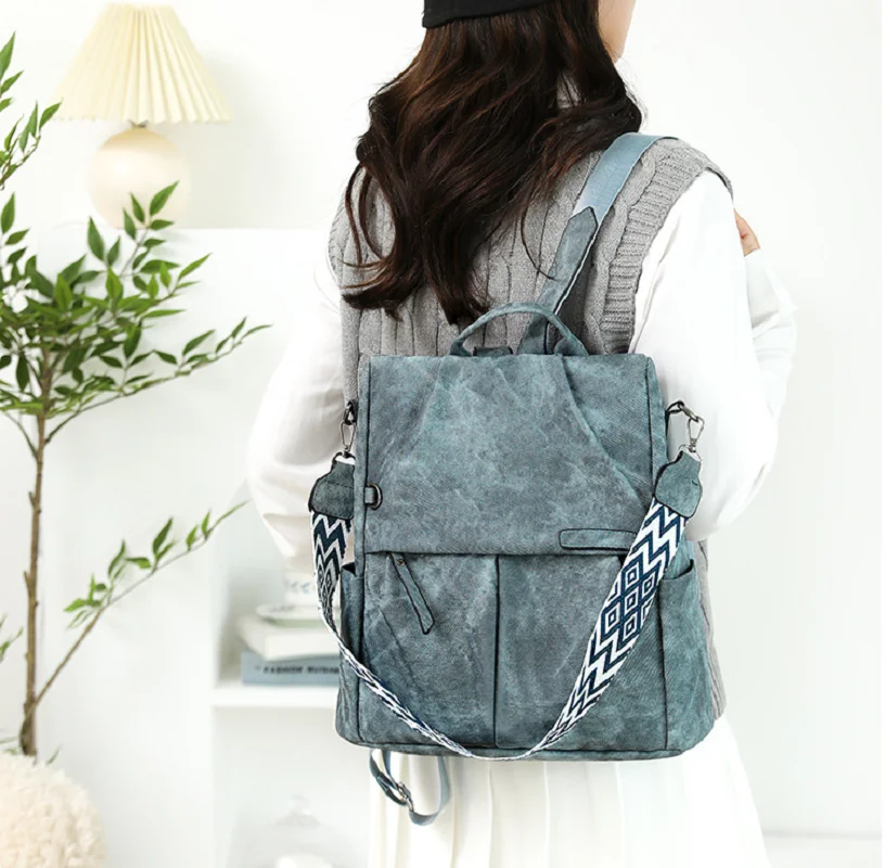 

Новые женские корейские модные рюкзаки из мягкой кожи, повседневные большие вместительные дорожные двойные сумки на плечо, сумки для ноутбука, школьная сумка