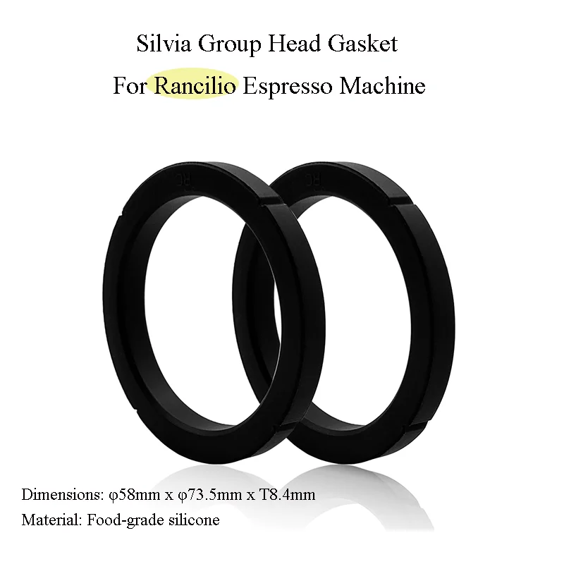 Junta da cabeça do grupo Silvia para máquina de café expresso Rancilio Anel de vapor de silicone Cabeça de fermentação Junta de silicone Rancilio Junta clássica