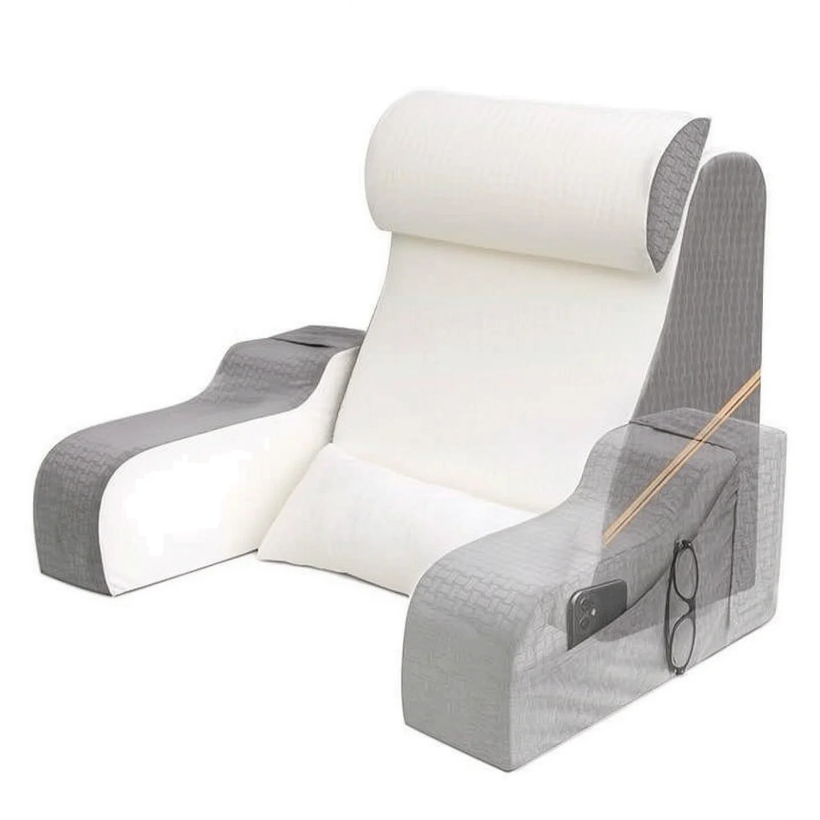 Ergonomically Designed Bed Chair Pillow Ensuring Maximum Comfort With 2-in-1 Wedge Pillow