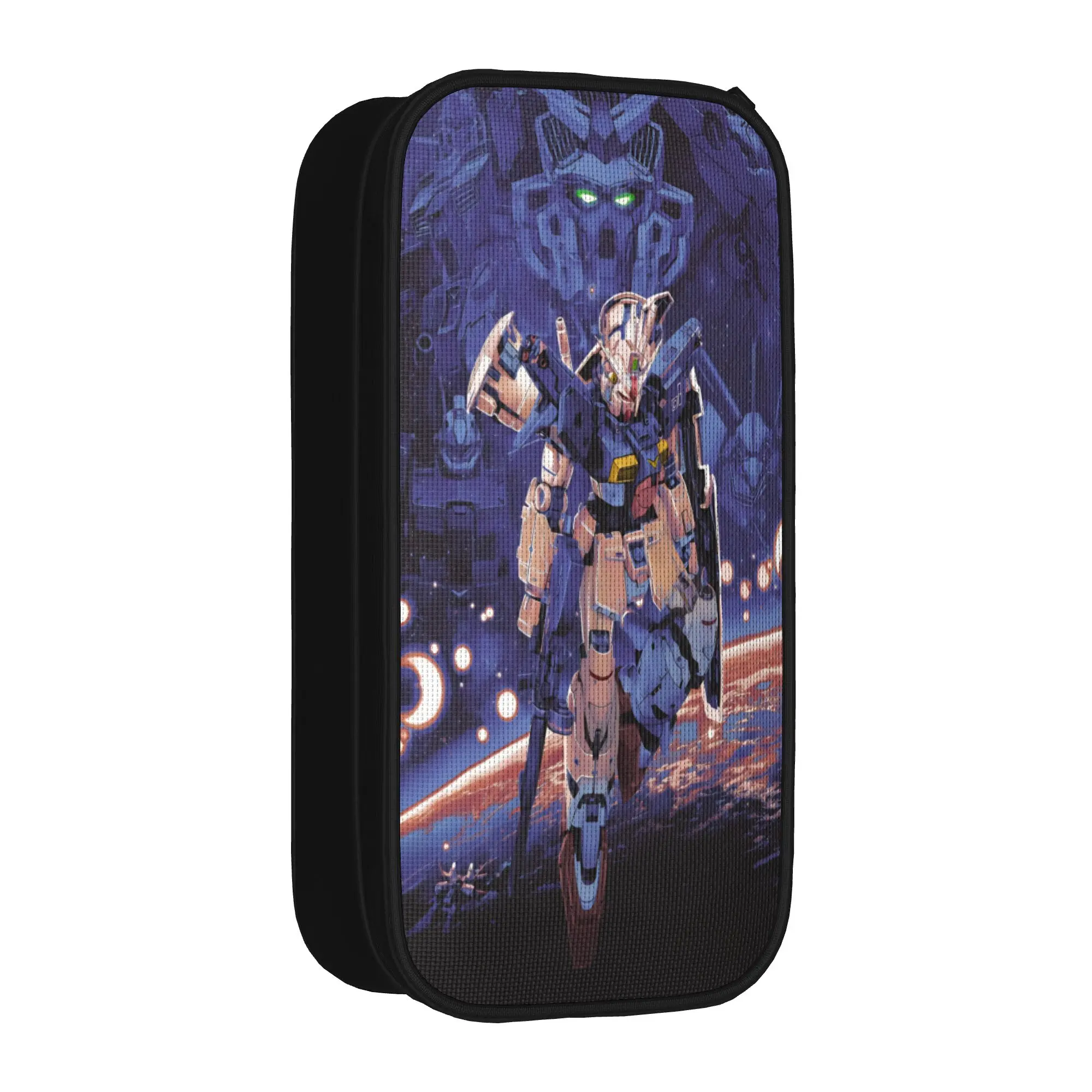 Classic mobile suit gundams Pencil Case  Pencilcases Pen for Student Big Capacity Bag Office Zipper Stationery