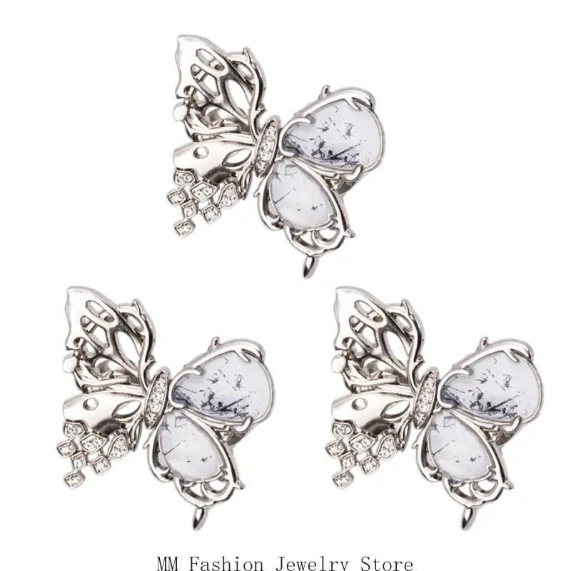 

D0UB 3PCS Rhinestones Butterfly Waist Tightening Clip Waist Adjusting Pin For Loose Jeans Pants Women Fashion Waist Decors