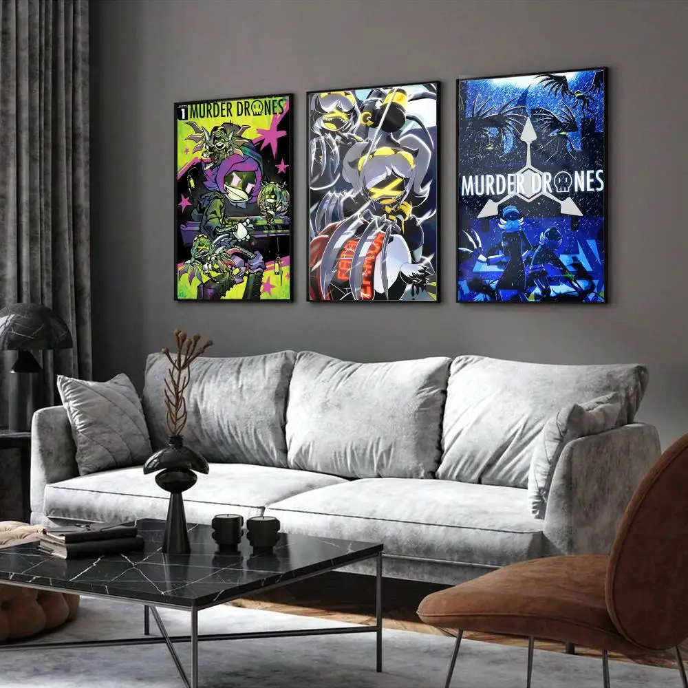 Anime M-Murder D-Drones Poster Home Living Bed Room Bar Hallway Sticky Wall Printing Waterproof Aesthetic Decor