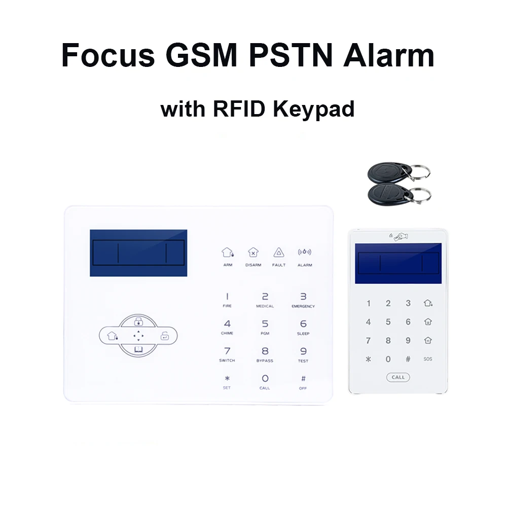 

Focus ST-IIIB GSM Alarm System 433Mhz Wireless Home Security Alarm Customized English French Language Household Anti-theft Kit