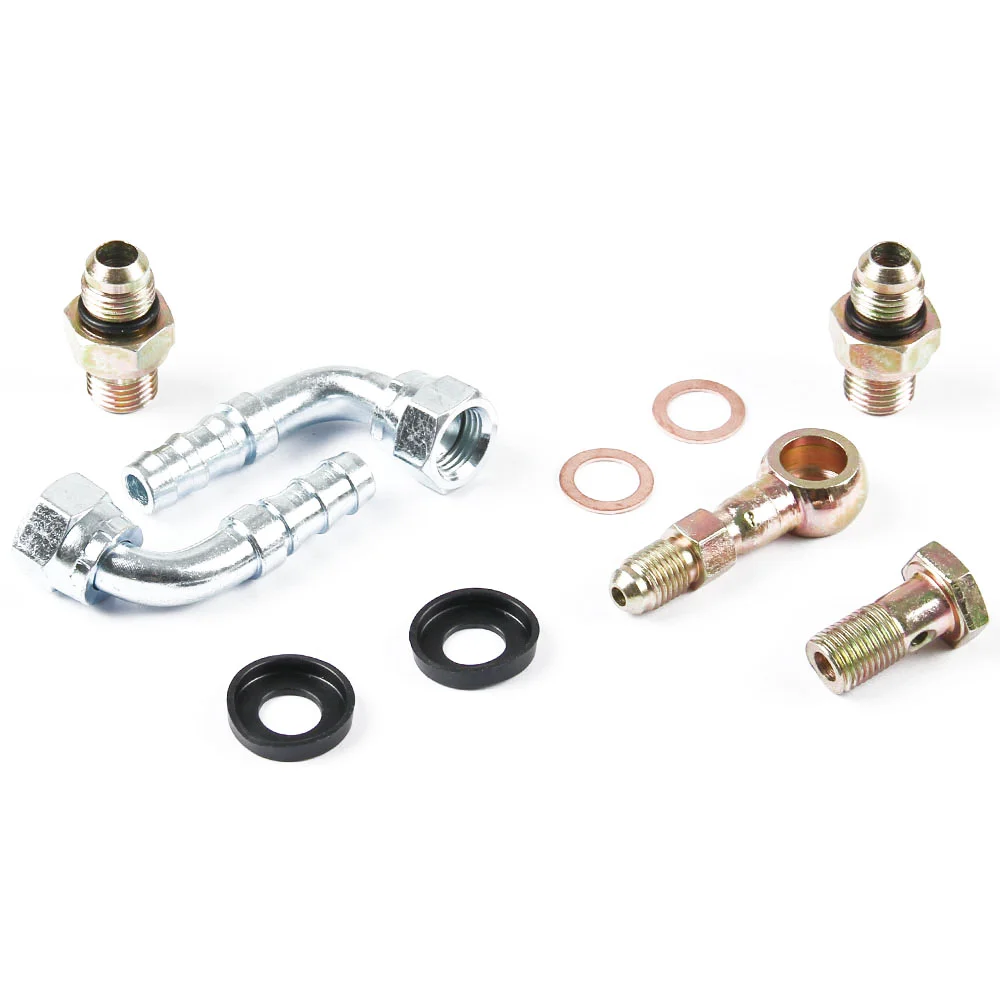 Turbocharger Oil Cooling and Drainage Pipeline Kit T25 T28 T25/T28 G28 GT25 GT28 - Image 2