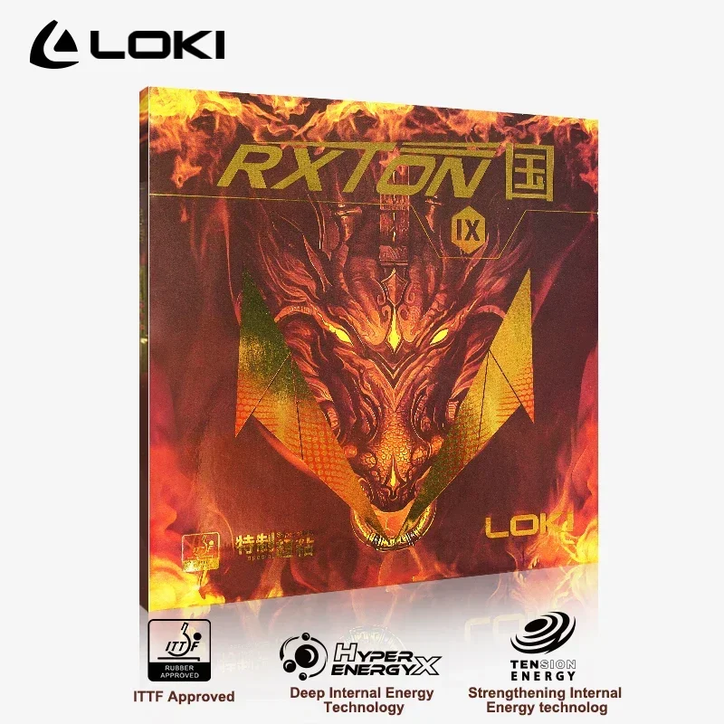 LOKI RXTON 9 Table Tennis Rubber Super Sticky Pips-in Internal Energy Blue Cake Sponge Ping Pong Rubber Fast Attack with Arc